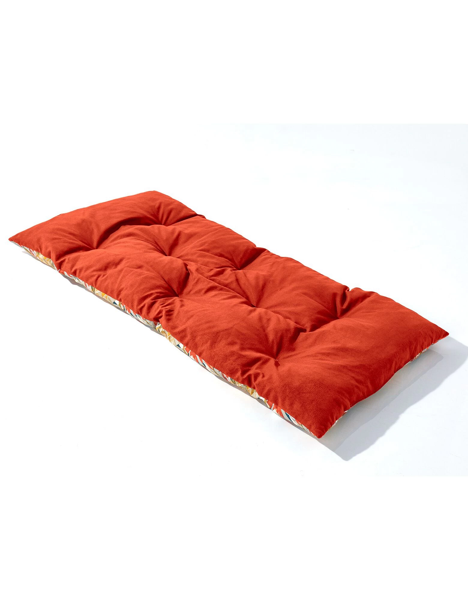 Long Coussin De Sol Imprimé Feuillage 5 Long Coussin De Sol Imprimé Feuillage – Image 5