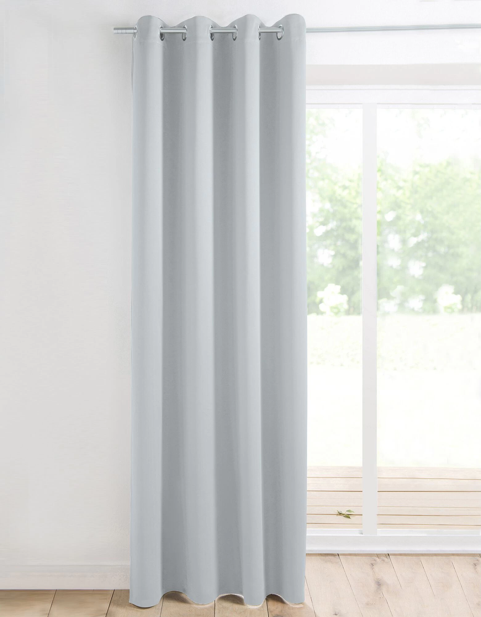 Rideau Occultant Uni Satiné Finition Oeillets 1 Rideau Occultant Uni Satiné Finition Oeillets