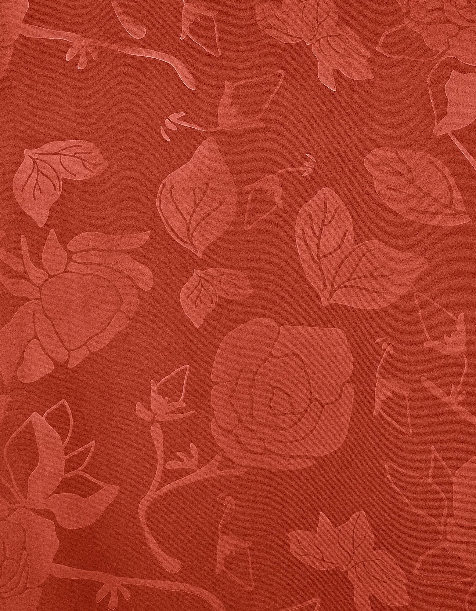 Rideau Occultant Damassé Dessin Floral Finition Oeillets 2 Rideau Occultant Damassé Dessin Floral Finition Oeillets – Image 2