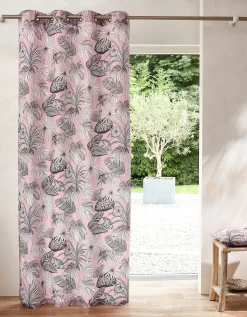 Rideau Oeillets Tamisant Imprimé Tropical