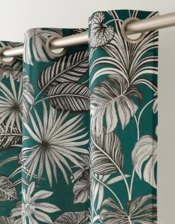 Rideau Oeillets Tamisant Imprimé Tropical -Valeurs des doublures de lit. 328430 C04 zoomx vue3