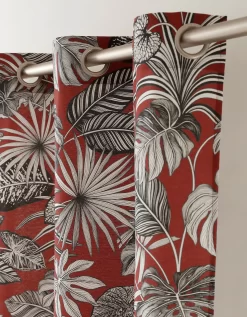 Rideau Oeillets Tamisant Imprimé Tropical -Valeurs des doublures de lit. 328430 C05 zoomx vue3