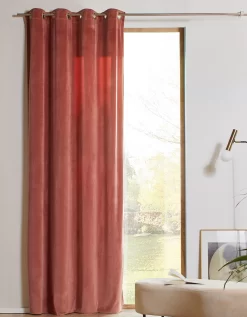 Rideau En Velours Uni à Oeillets