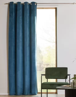 Rideau En Velours Uni à Oeillets