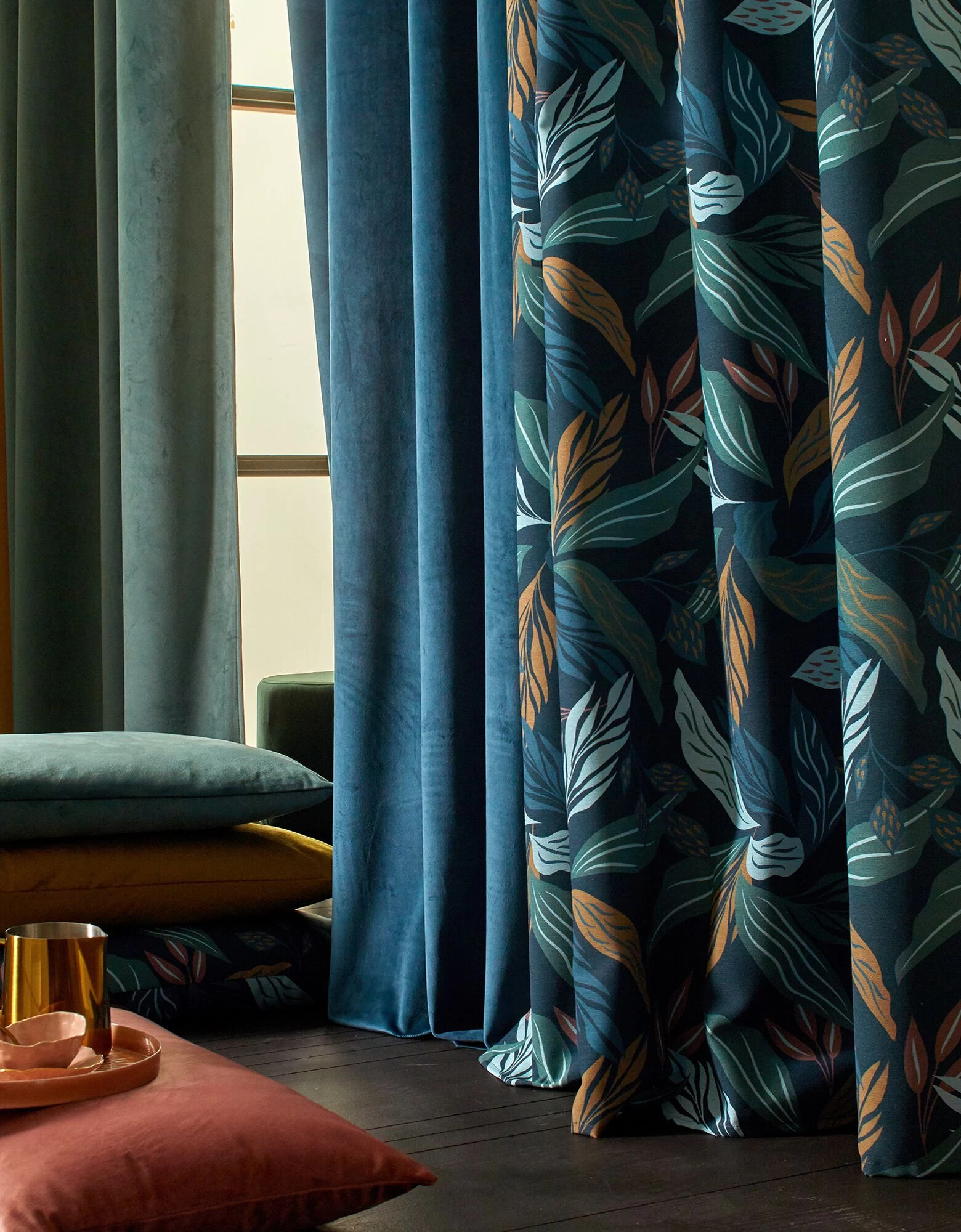 Rideau En Velours Uni à Oeillets 4 Rideau En Velours Uni à Oeillets – Image 4