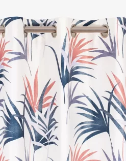 Rideau Tamisant Imprimé Feuilles Multicolores