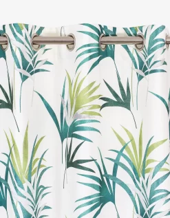 Rideau Tamisant Imprimé Feuilles Multicolores