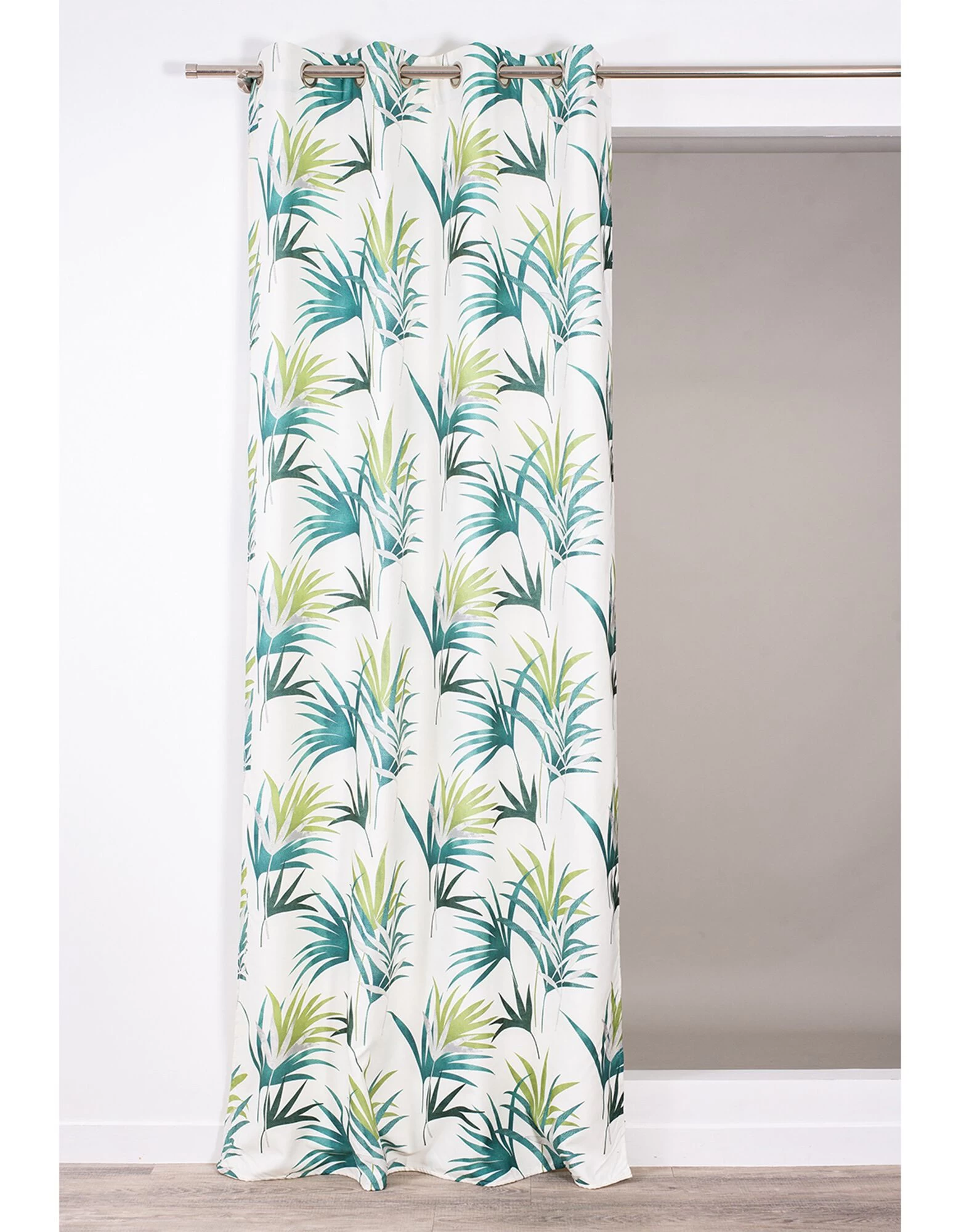 Rideau Tamisant Imprimé Feuilles Multicolores 2 Rideau Tamisant Imprimé Feuilles Multicolores – Image 2