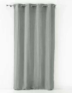 Rideau Tamisant Oeillets Gaze De Coton Uni