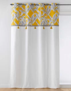 Rideau Tamisant Haut Imprimé Tropical