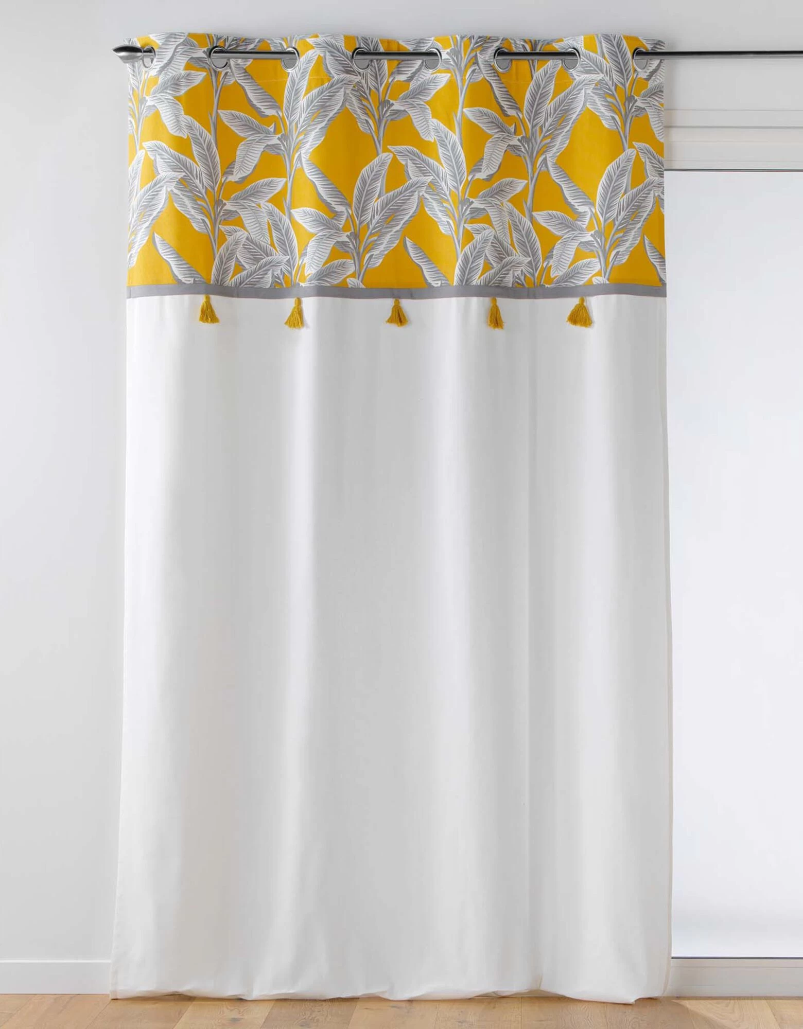 Rideau Tamisant Haut Imprimé Tropical 1 Rideau Tamisant Haut Imprimé Tropical