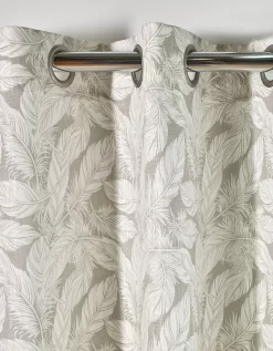 Rideau En Ramie Imprimé Feuillages